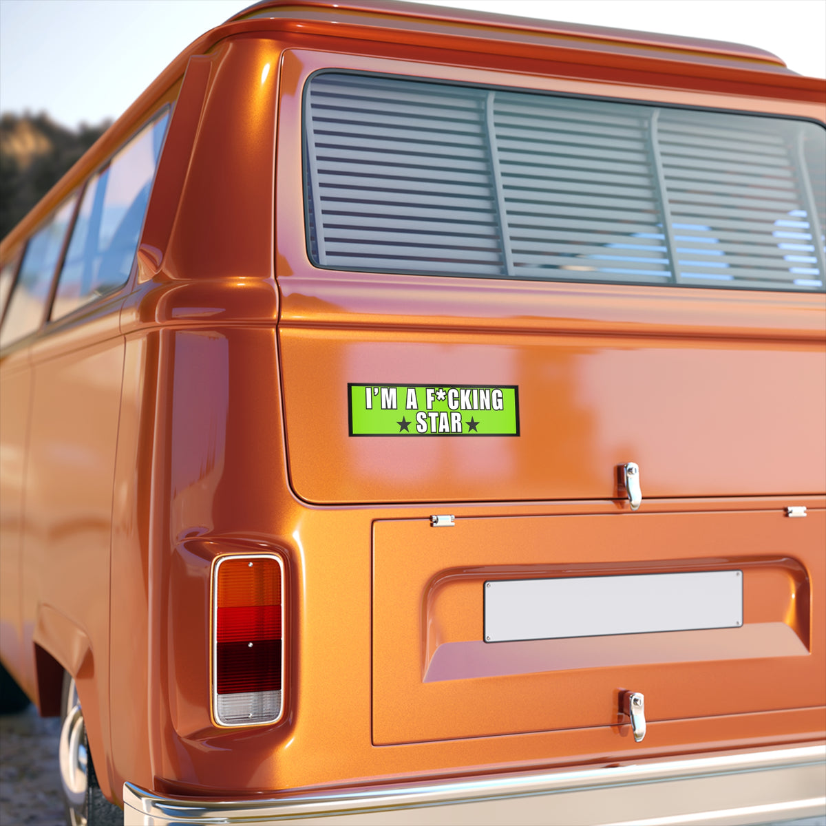 Bumper Sticker — “I’m a F*cking Star” Bold Neon Decal