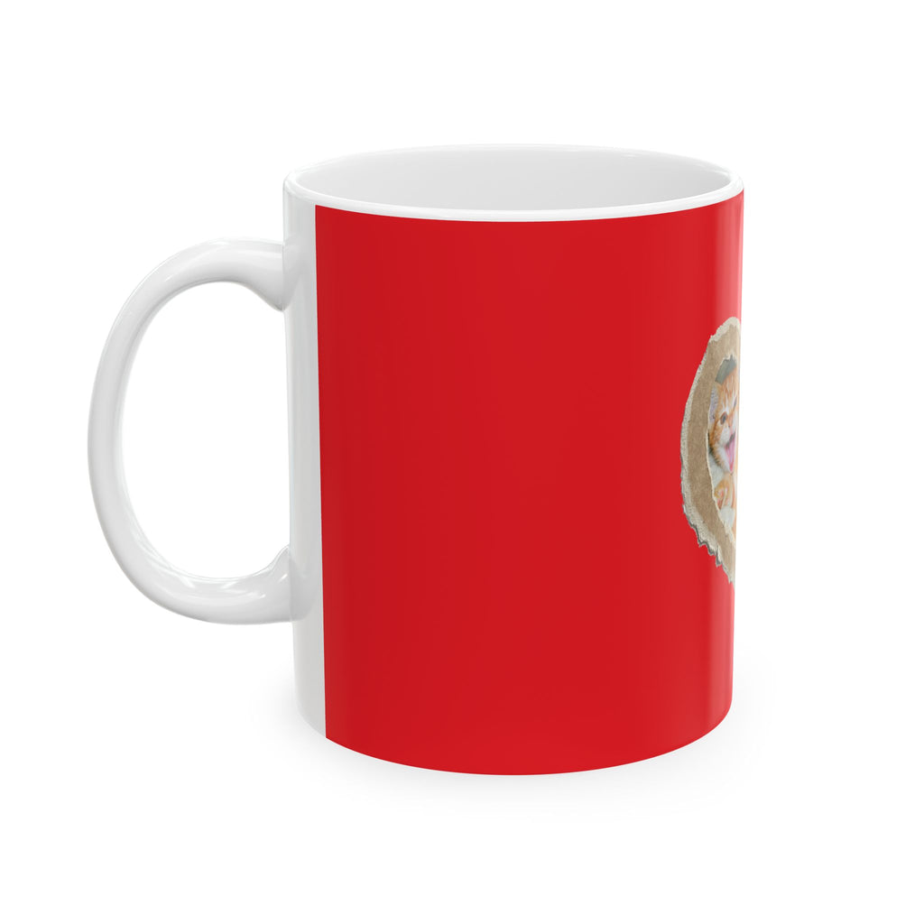 Cute Orange Cat Heart Mug — "Sassy Kitty" Ceramic Coffee Cup (11oz/15oz)