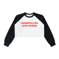 Raw-Hem Color-Block Raglan Crop Sweatshirt